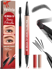 Vevivia Lighting eyebrow pencil front view showing sleek barrel and cap for easy grip
