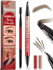 Vevivia dark brown eyebrow pencil front view showing compact design and precise tip