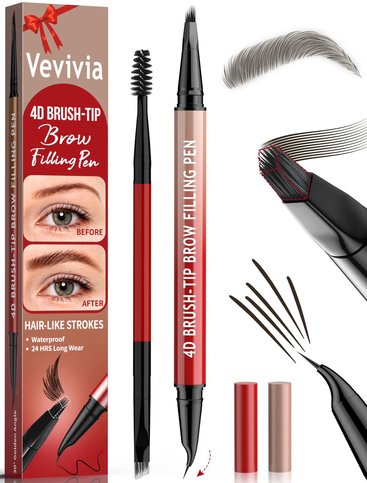 Vevivia front packaging showing Black Brown shade and product name for quick selection