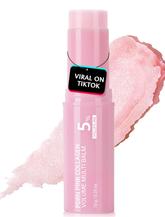 Vevivia balm stick front packaging showing pink tube, instant plumping