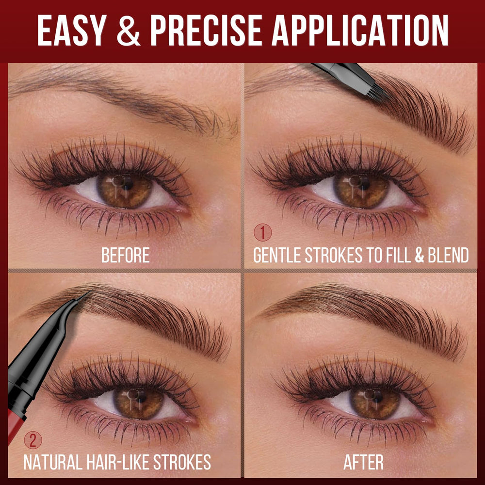Vevivia texture swatch strokes demonstrating natural feathered brow finish