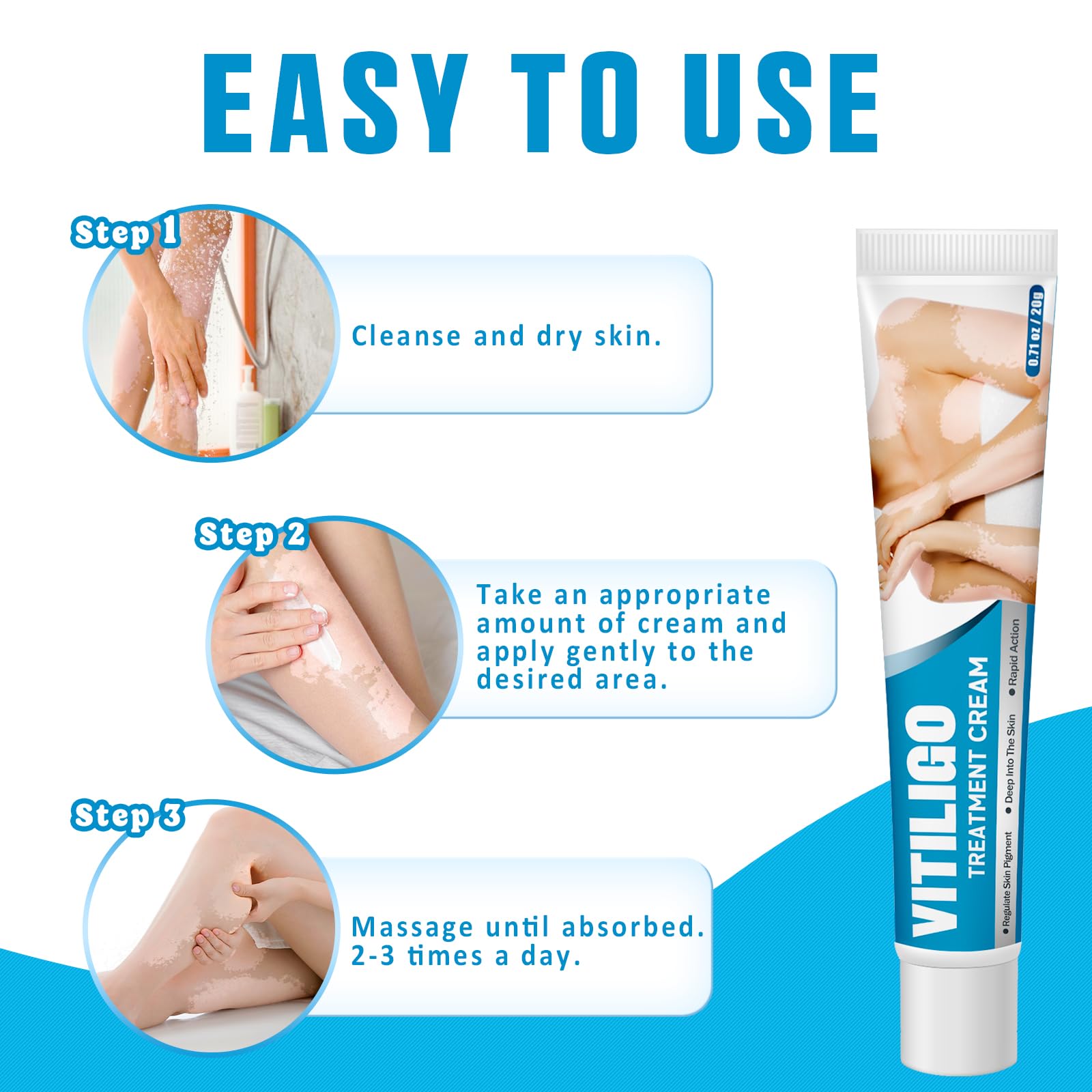 VEXWOLQ cream being applied on hand demonstrating targeted use and gentle massage