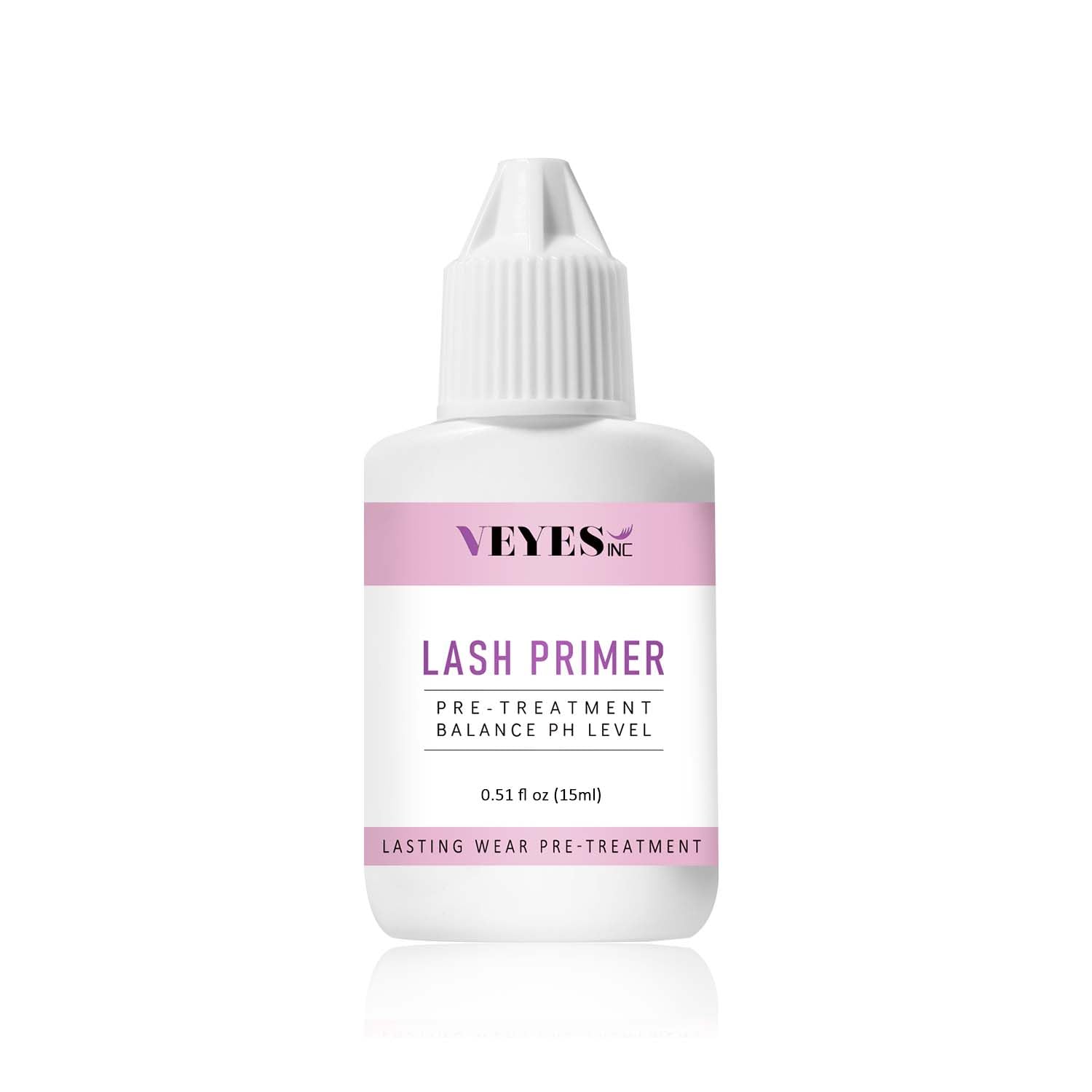 VEYES INC eyelash primer front packaging showing sleek tube and applicator, boosts mascara performance