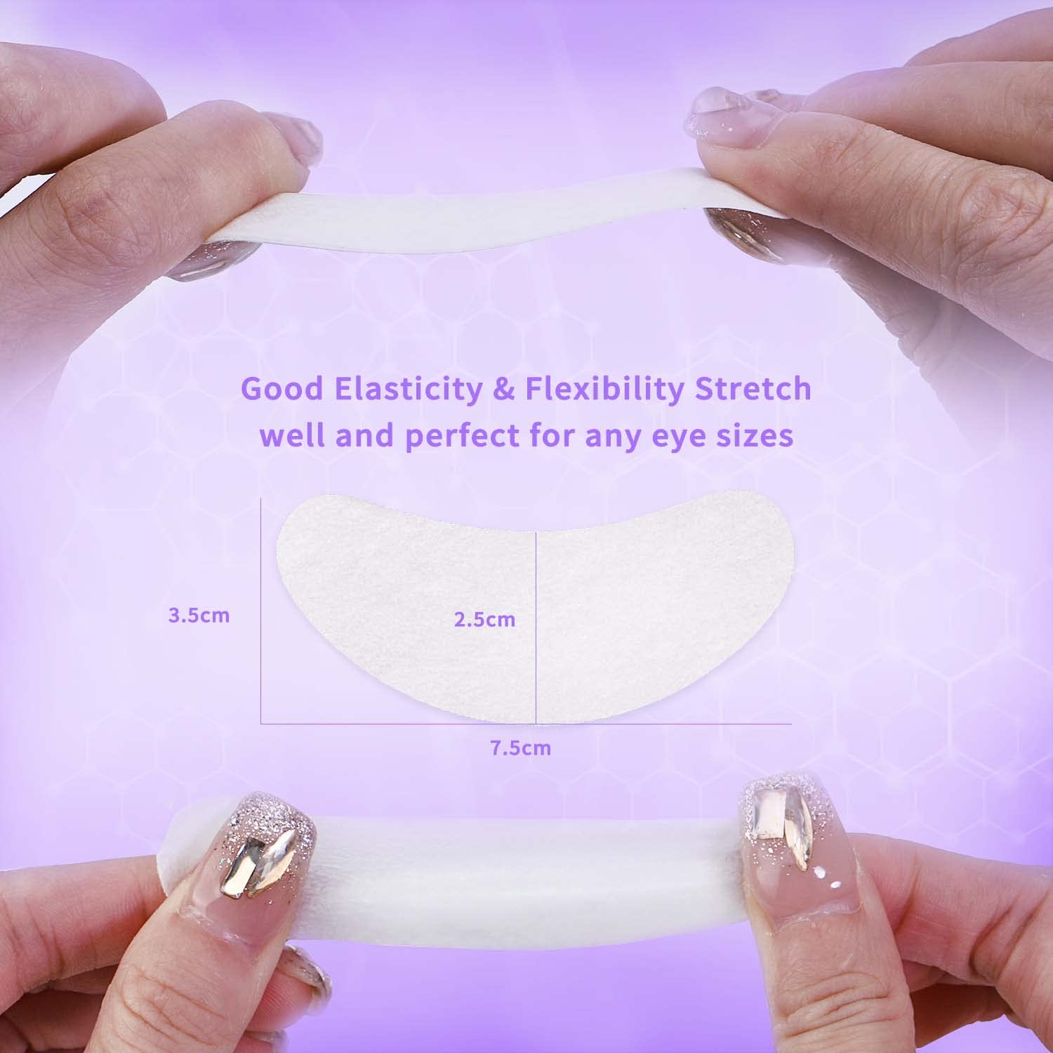 VEYES INC pad applied under eye during lash extension for tidy, protected lashes