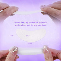 VEYES INC pad applied under eye during lash extension for tidy, protected lashes