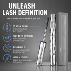 VEYORRA application shot of wand on lashes shows targeted curl and lift benefit
