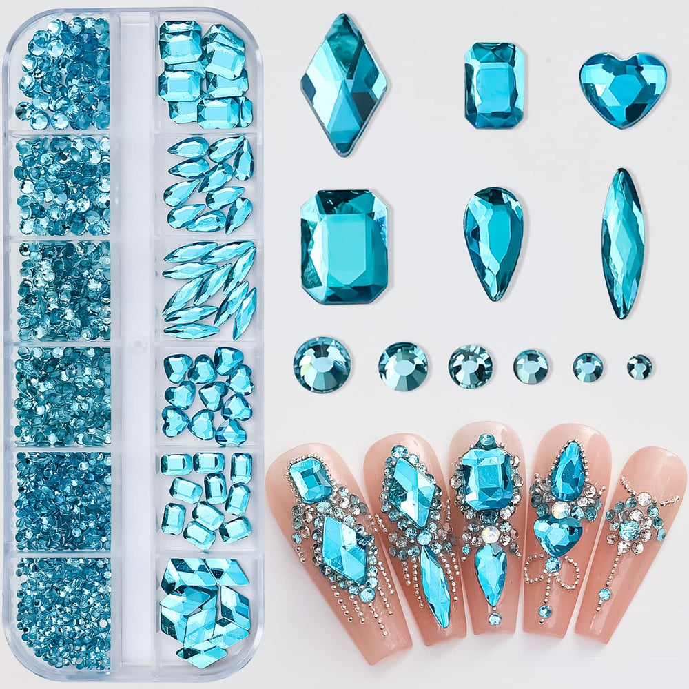 Close-up of Vezocim blue crystal facets highlighting bright sparkle and durability