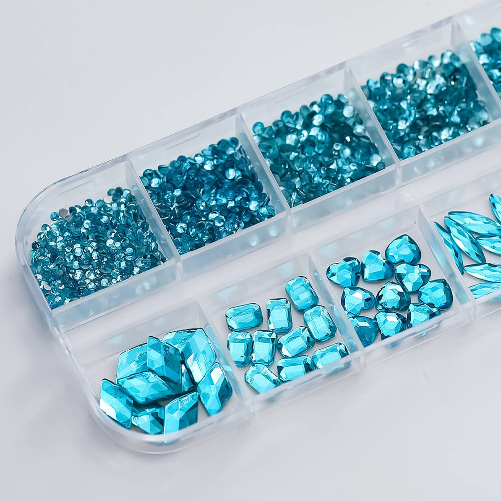 Vezocim blue crystals decorating a phone case demonstrating craft versatility