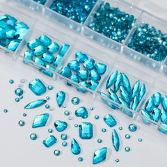 Vezocim rhinestones lined by SS4 to SS16 sizes for clear size selection