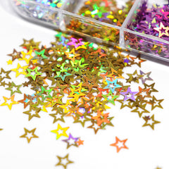 Vezocim close-up of holographic laser star detail for intense multi-angle shimmer