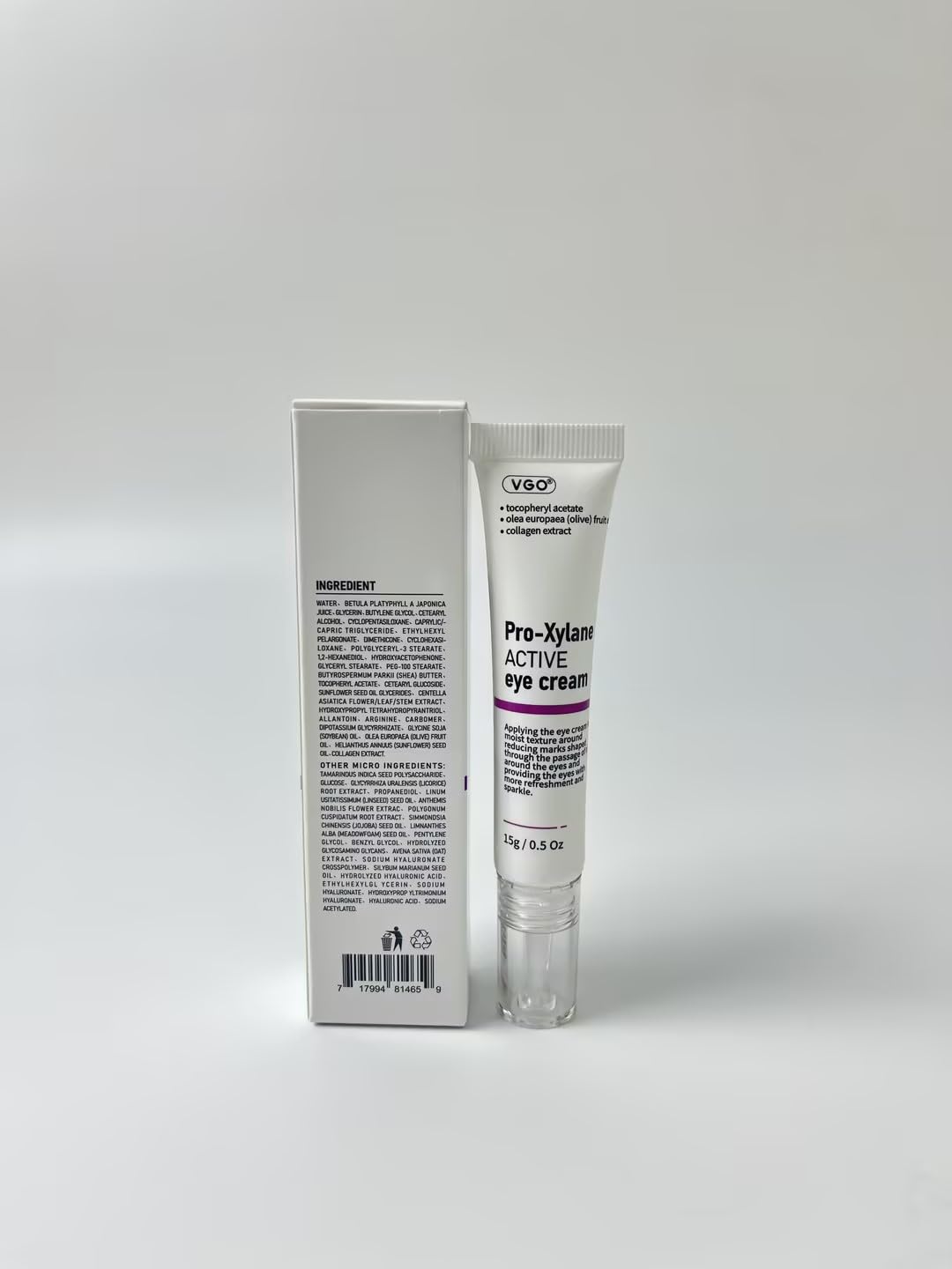 VGO cream next to coin for 15g scale indicating compact travel-friendly size