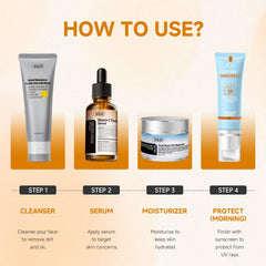 VGO applied to cheek showing immediate skin radiance and sheen