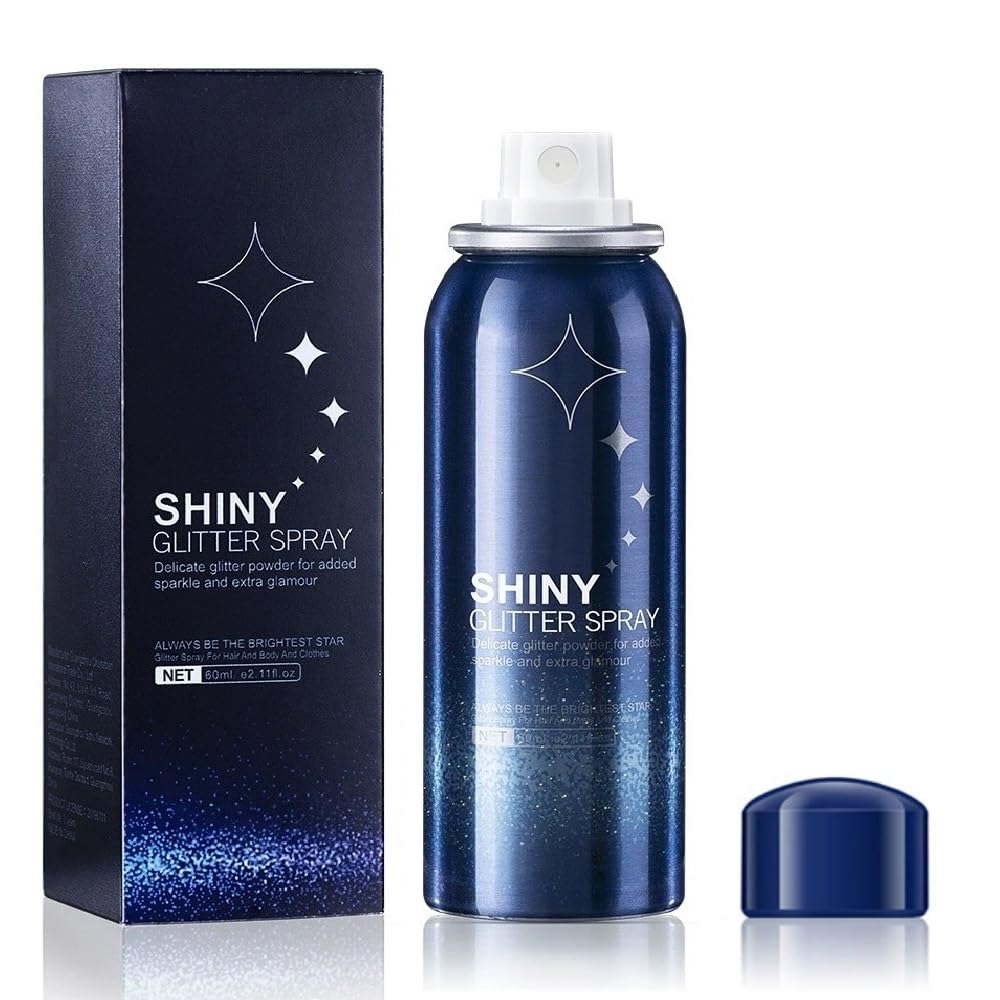 VHUTDL front packaging showing compact glitter spray for portable sparkle