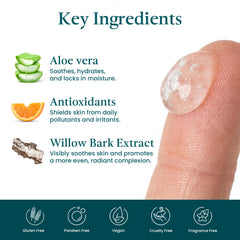 VI DERM close-up gel texture highlighting soothing aloe hydration