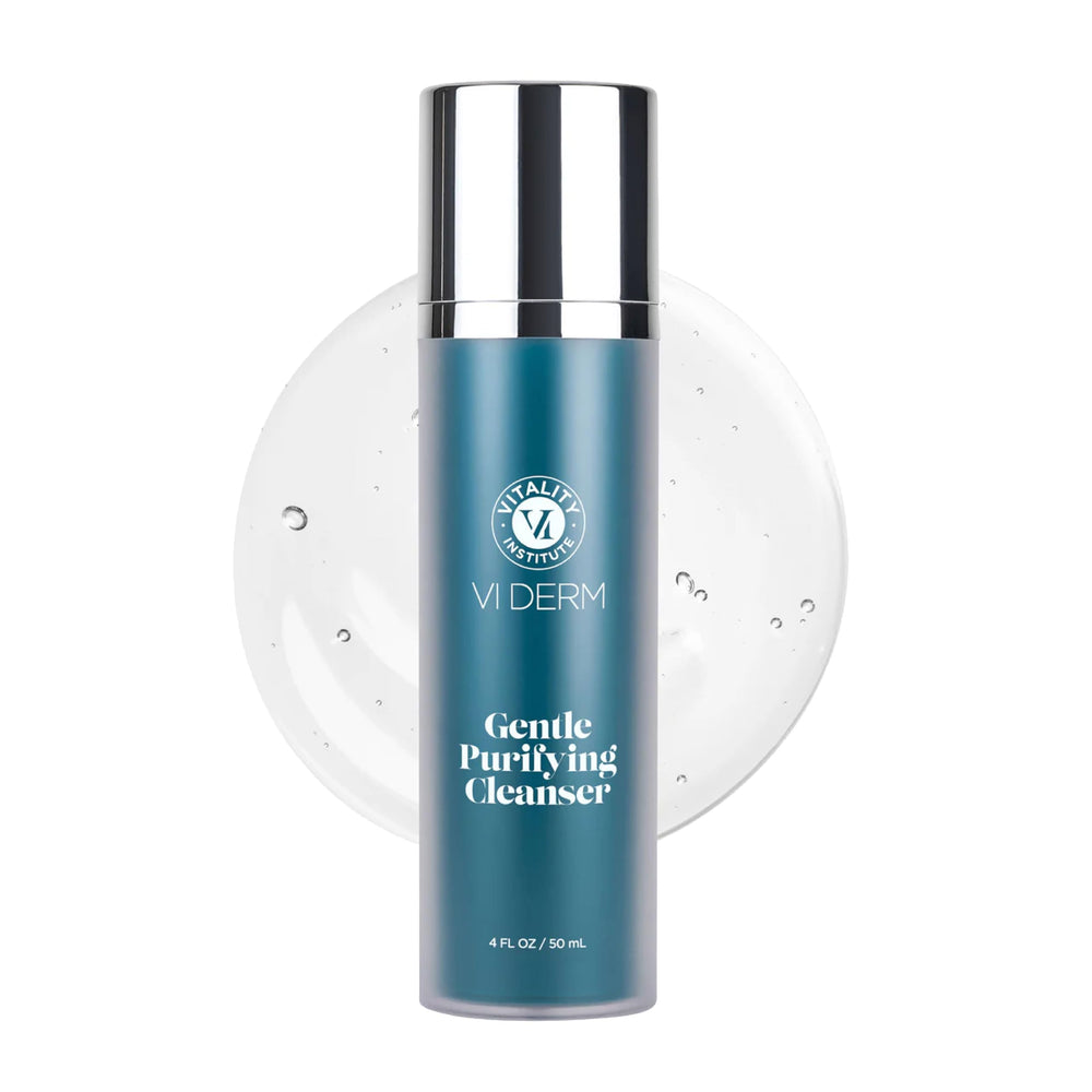 VI DERM front bottle view showing clean packaging and size benefit