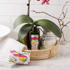 Via Mercato ingredients olive and shea displayed to show nourishing, skin-softening benefits