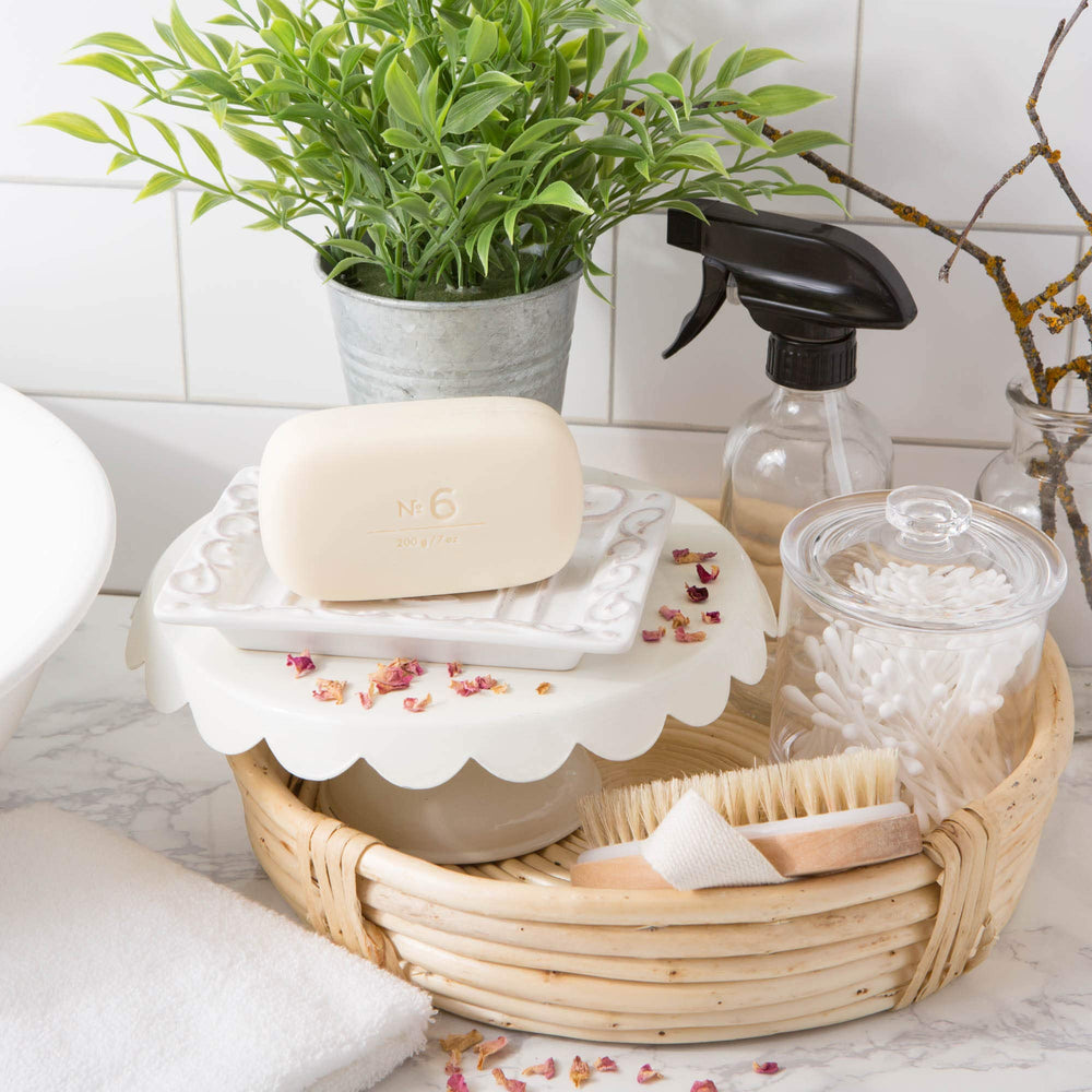 Via Mercato ingredients display with olive, shea and coconut for nourishing benefits