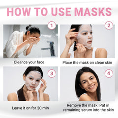 VIABEAUTY masks arranged in a spa setting suggesting relaxation and at-home pampering benefit