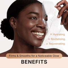 VIABEAUTY mask in use during nighttime routine producing visible glow