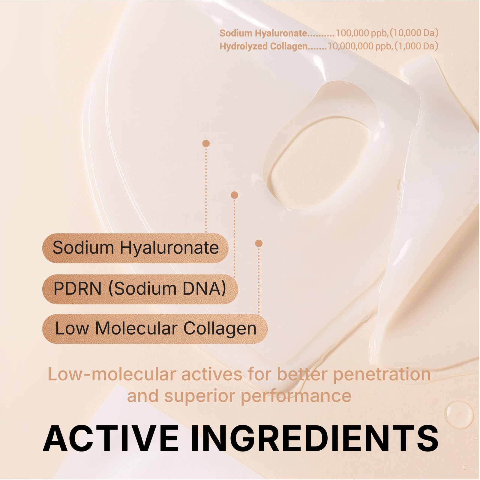 VIABEAUTY serum droplet on skin showing concentrated hydration delivery