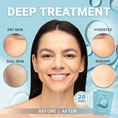 VIABEAUTY single hyaluronic sheet mask unwrapped ready to apply for quick hydration