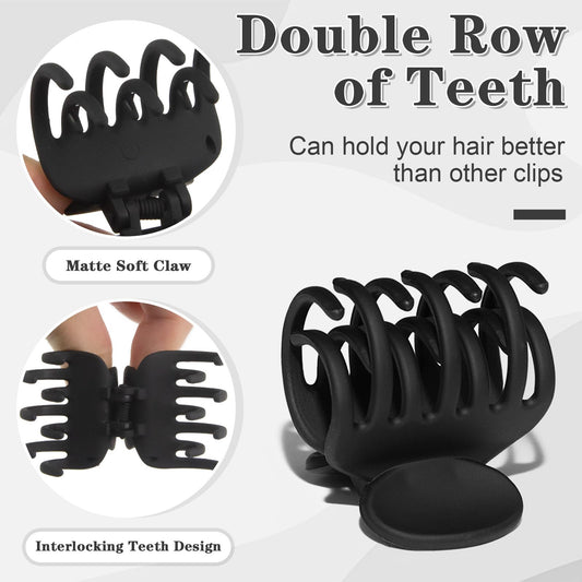 Viabty close-up of double-row teeth highlighting firm grip on thin hair