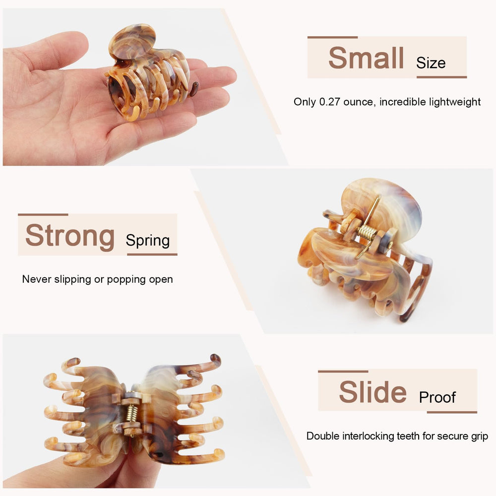 Viabty clip holding a half-up hairstyle demonstrating secure hold and convenience