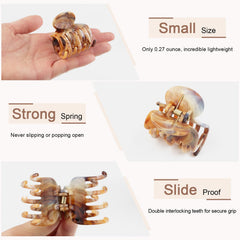 Viabty clip holding a half-up hairstyle demonstrating secure hold and convenience