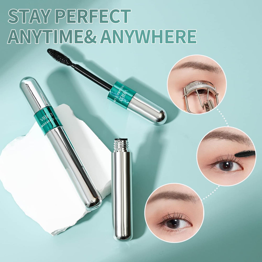 VIBELY model applying mascara in lifestyle shot, shows real-world wear