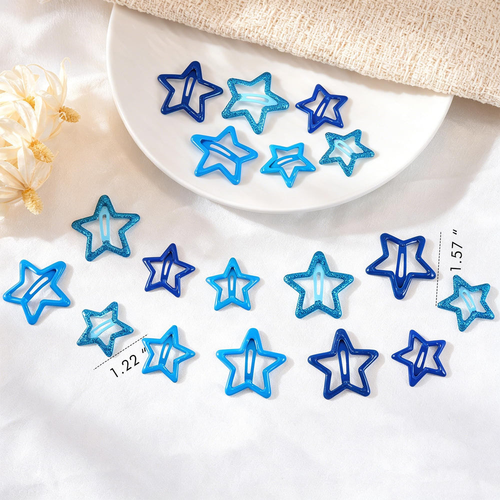 VIBILIA star clips placed along a braid demonstrating secure hold and decorative finish