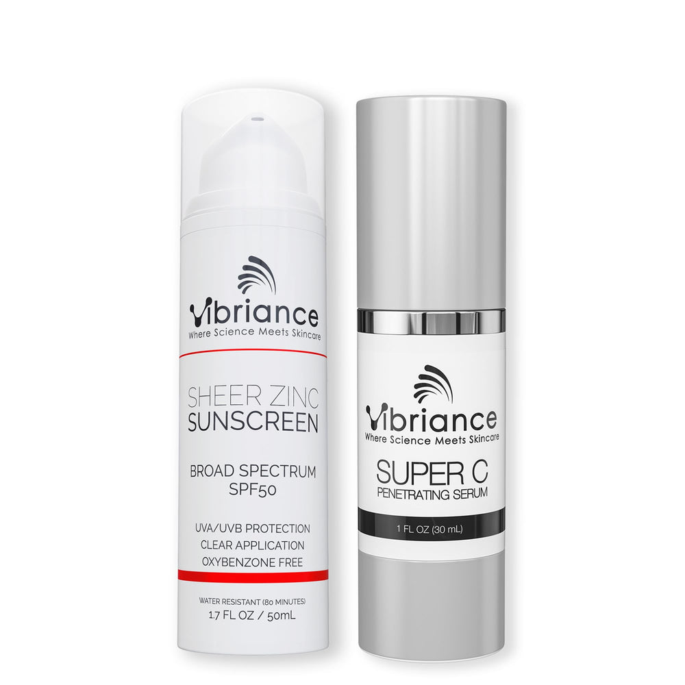 Vibriance bundle front packaging showing clean design and contents for simple routine