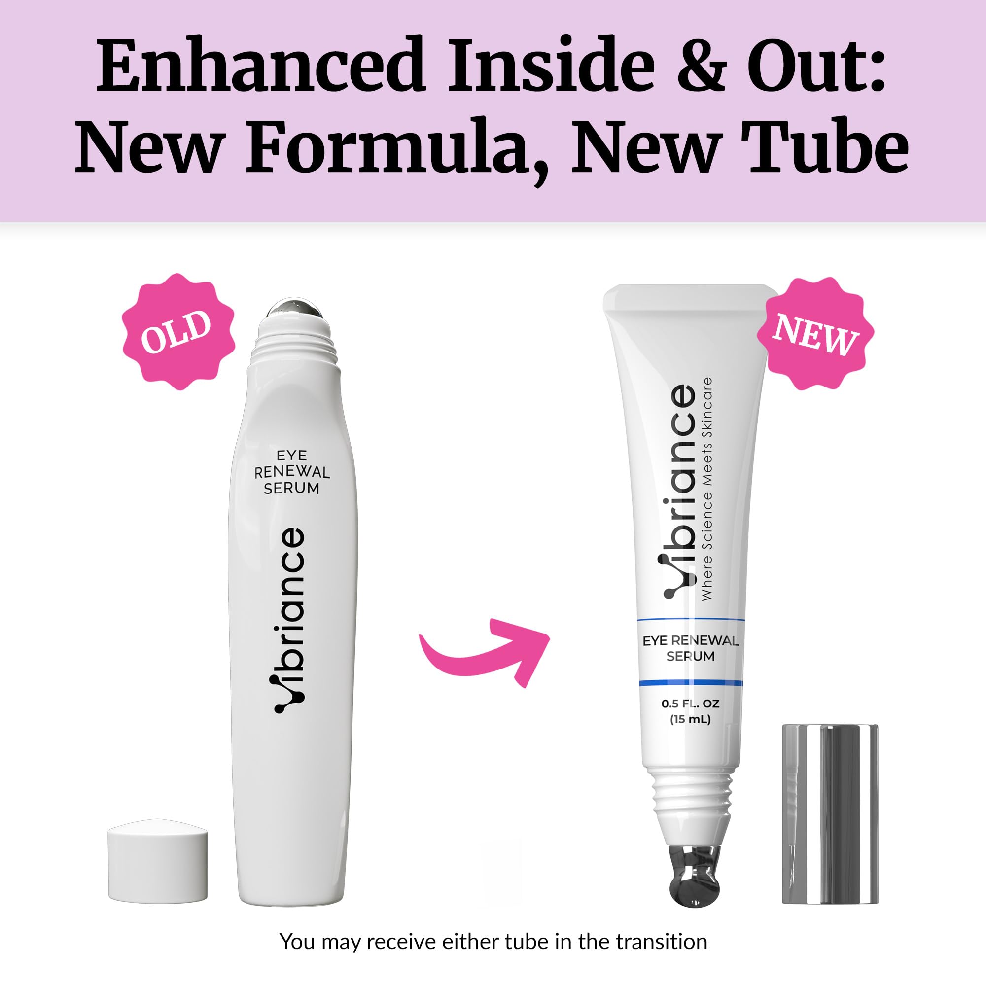 Vibriance lifestyle shot of woman in 50s using serum for refreshed, awake eyes
