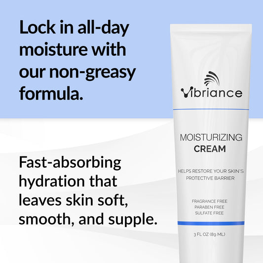 Vibriance open cream texture highlighting fast-absorbing, non-greasy finish