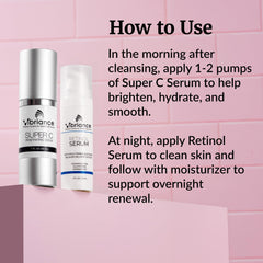 Vibriance retinol serum pipette close-up showing precise application benefit