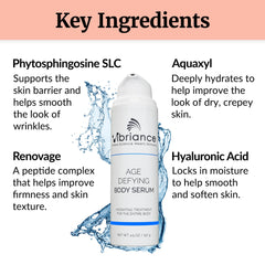 Vibriance applied on arm before and after showing smoother skin benefit