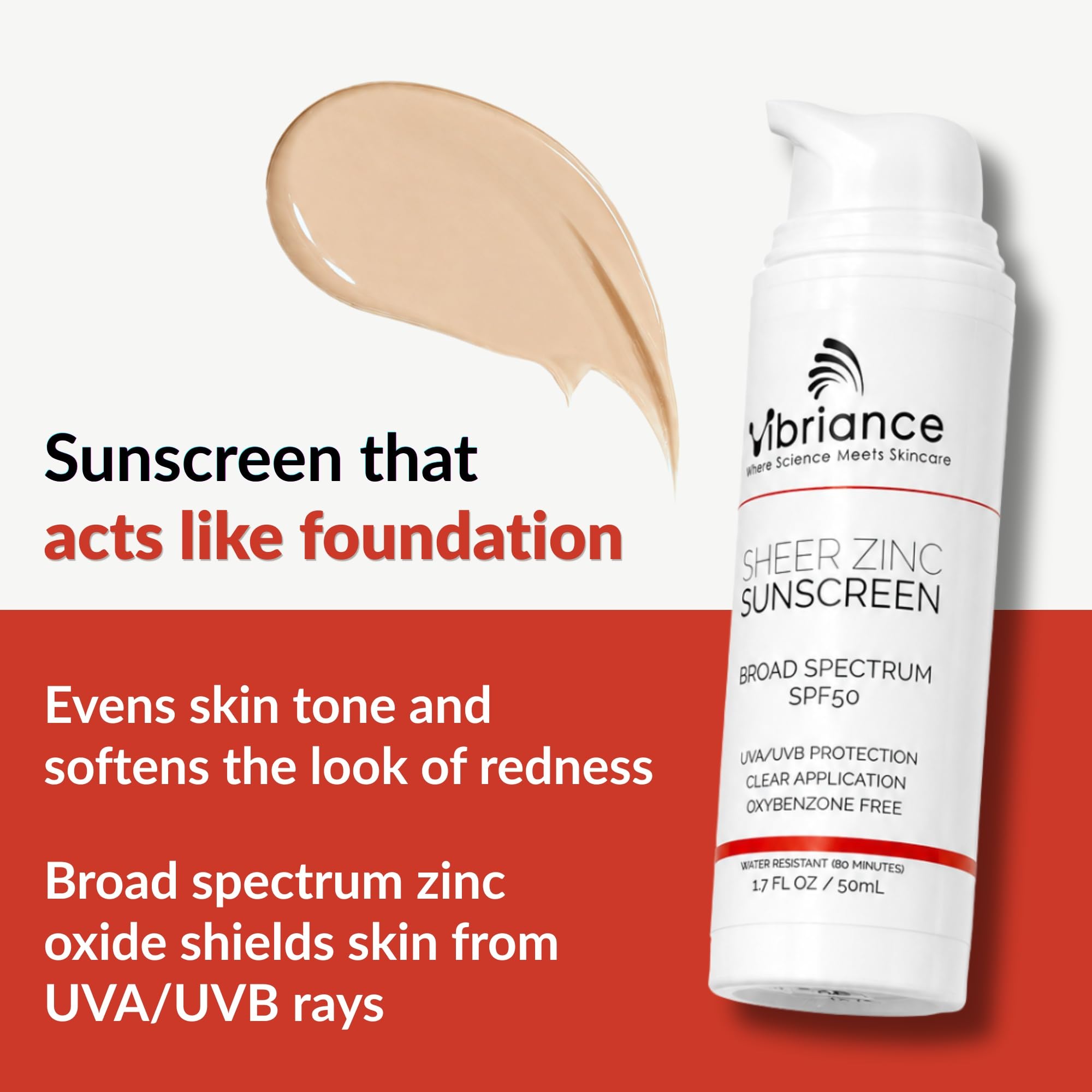 Vibriance cream texture close-up showing smooth blendability