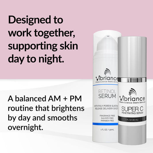 Vibriance Super C serum texture drop highlighting hydration benefit