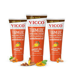 Vicco front packaging showing three-pack tubes and natural branding for convenient use