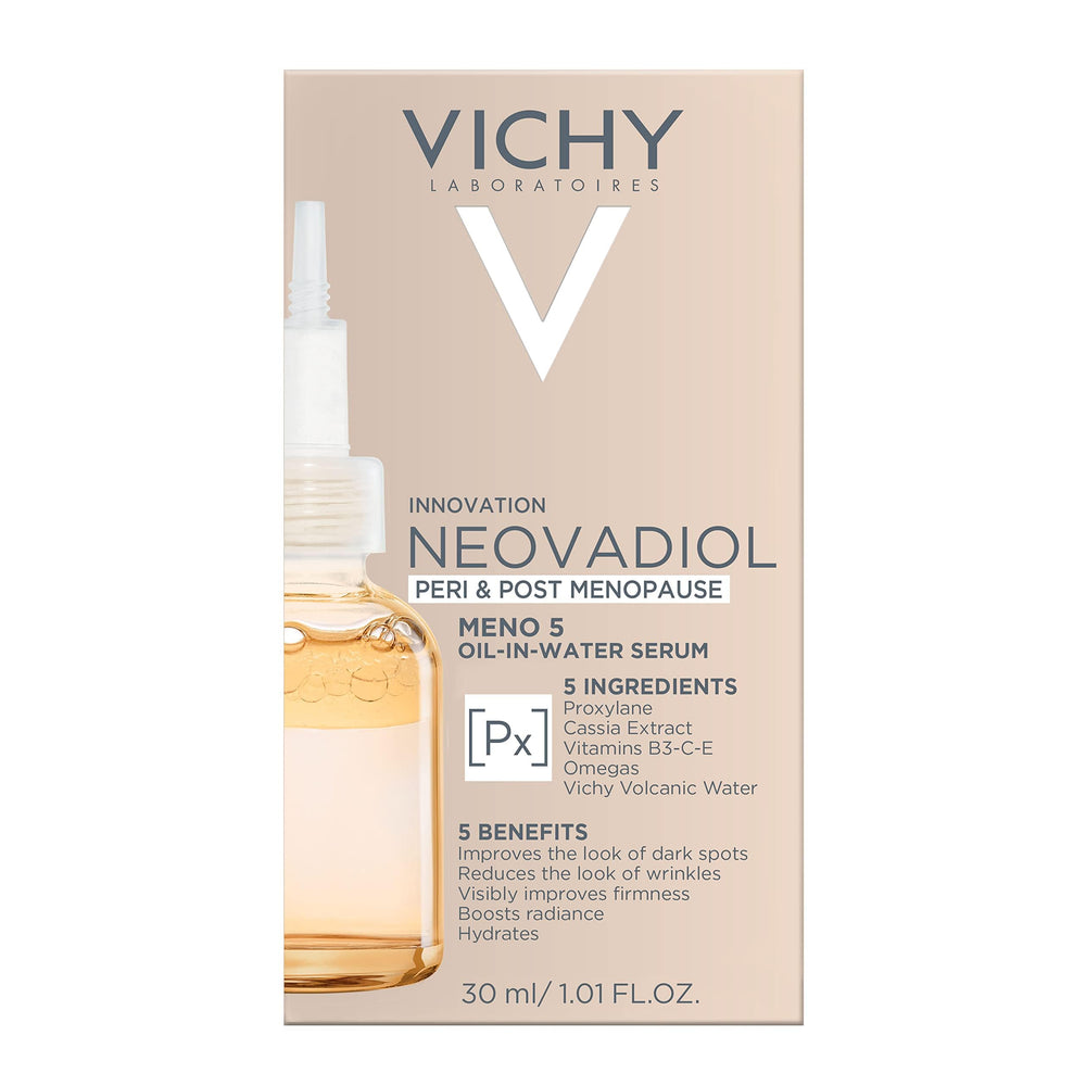 Vichy serum being applied in morning routine, illustrating layering under SPF benefit