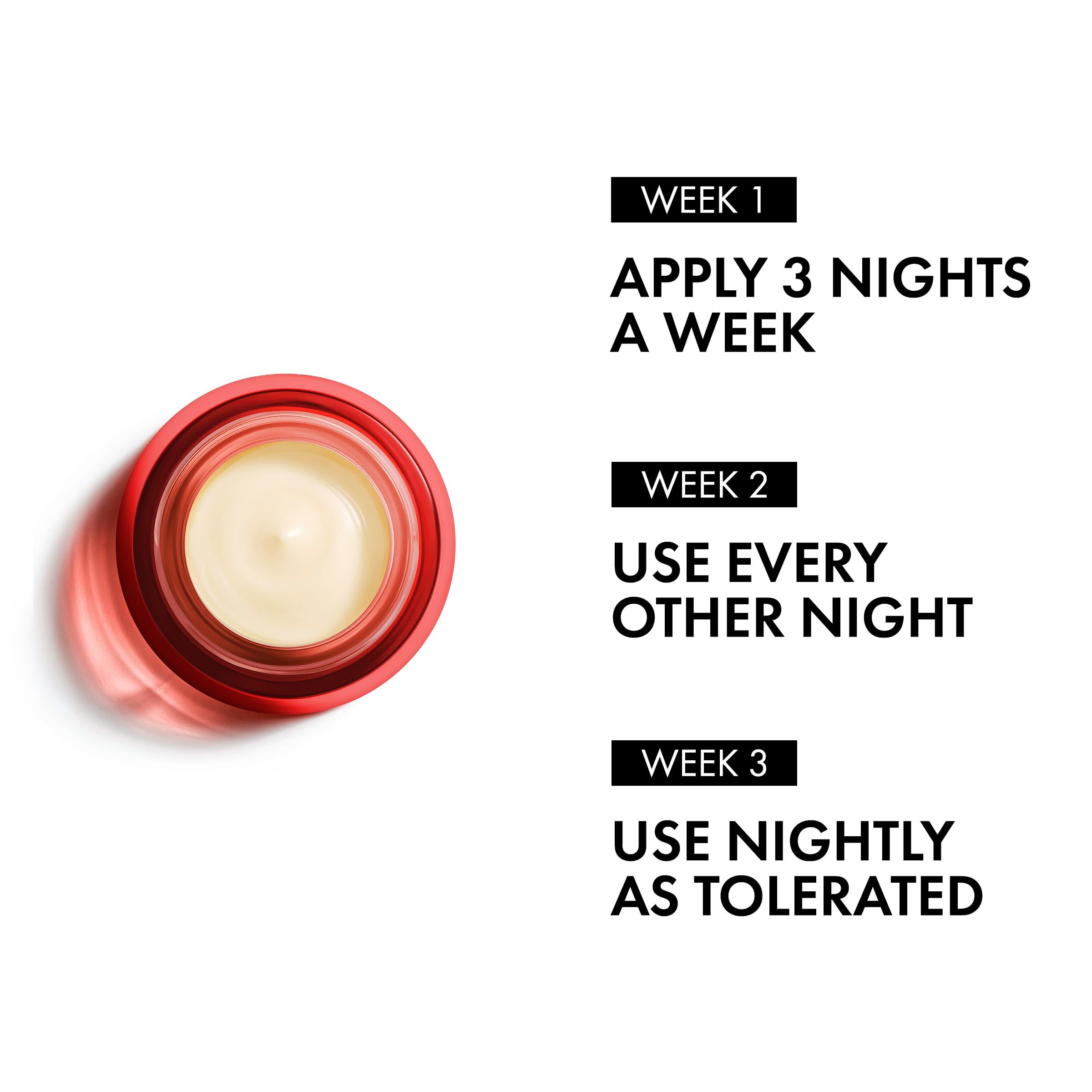 VICHY nighttime application on hand illustrating gentle night treatment