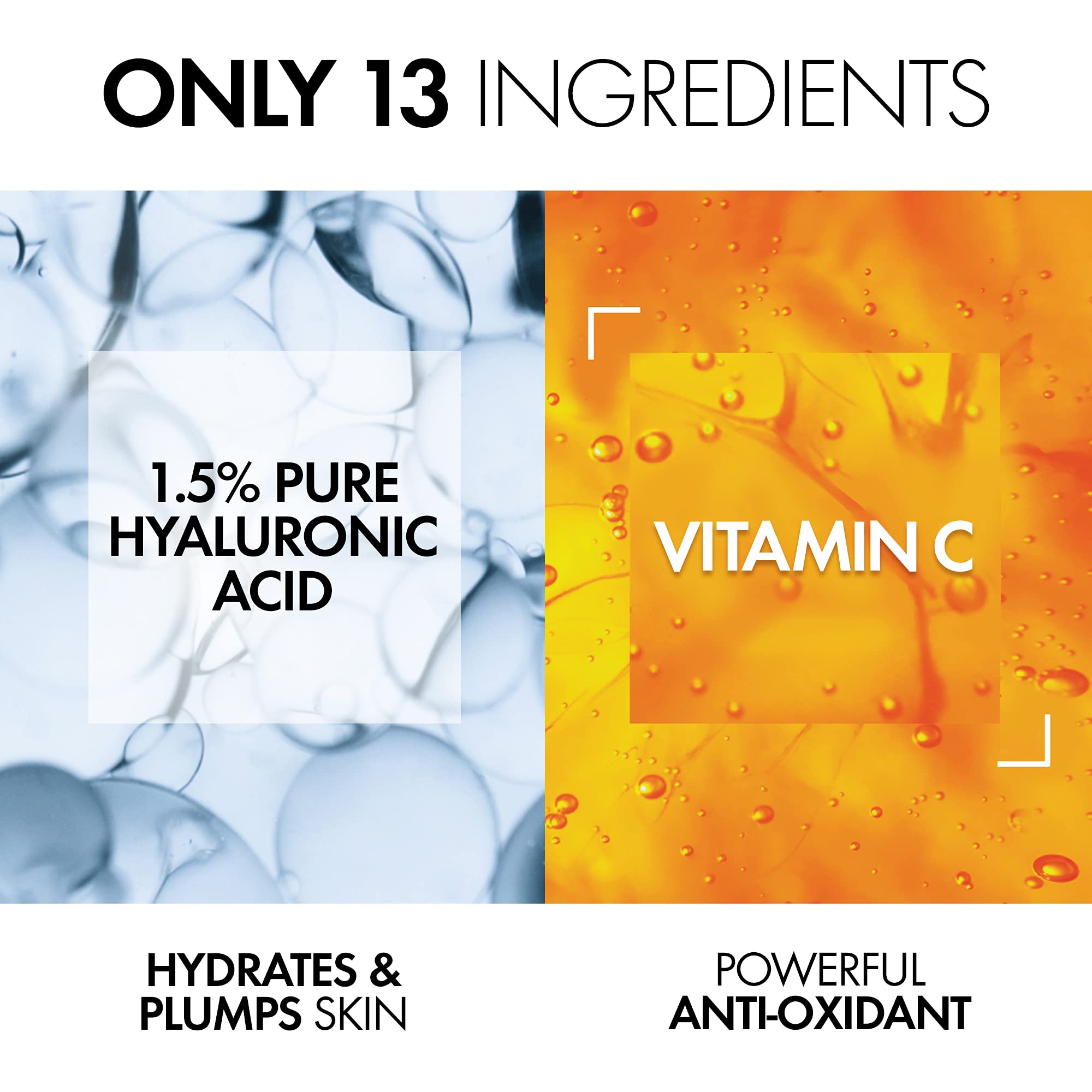 Vichy bottle label and ingredient details emphasizing clean minimalist formula