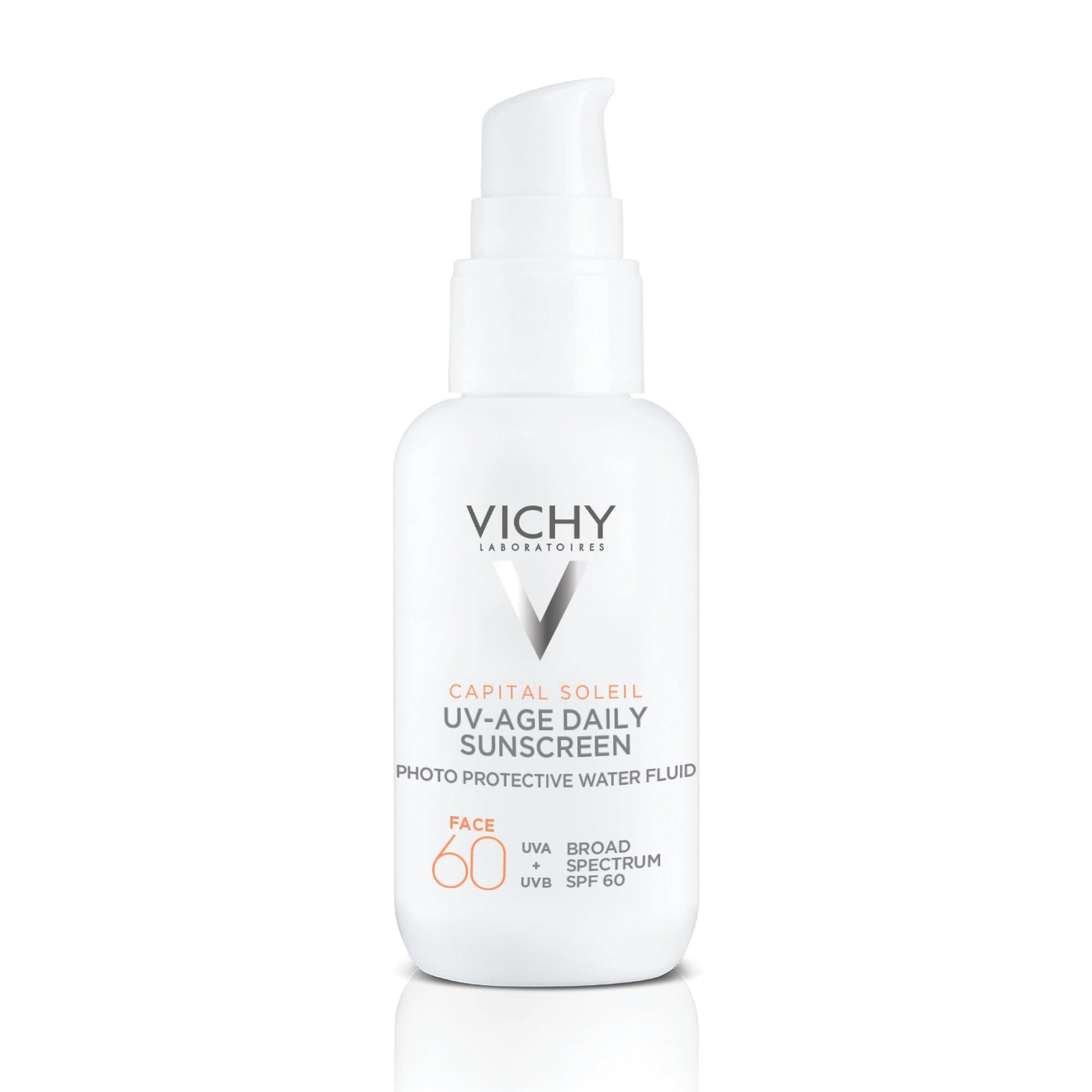 Vichy front packaging of SPF 60 sunscreen showing brand and protection benefit