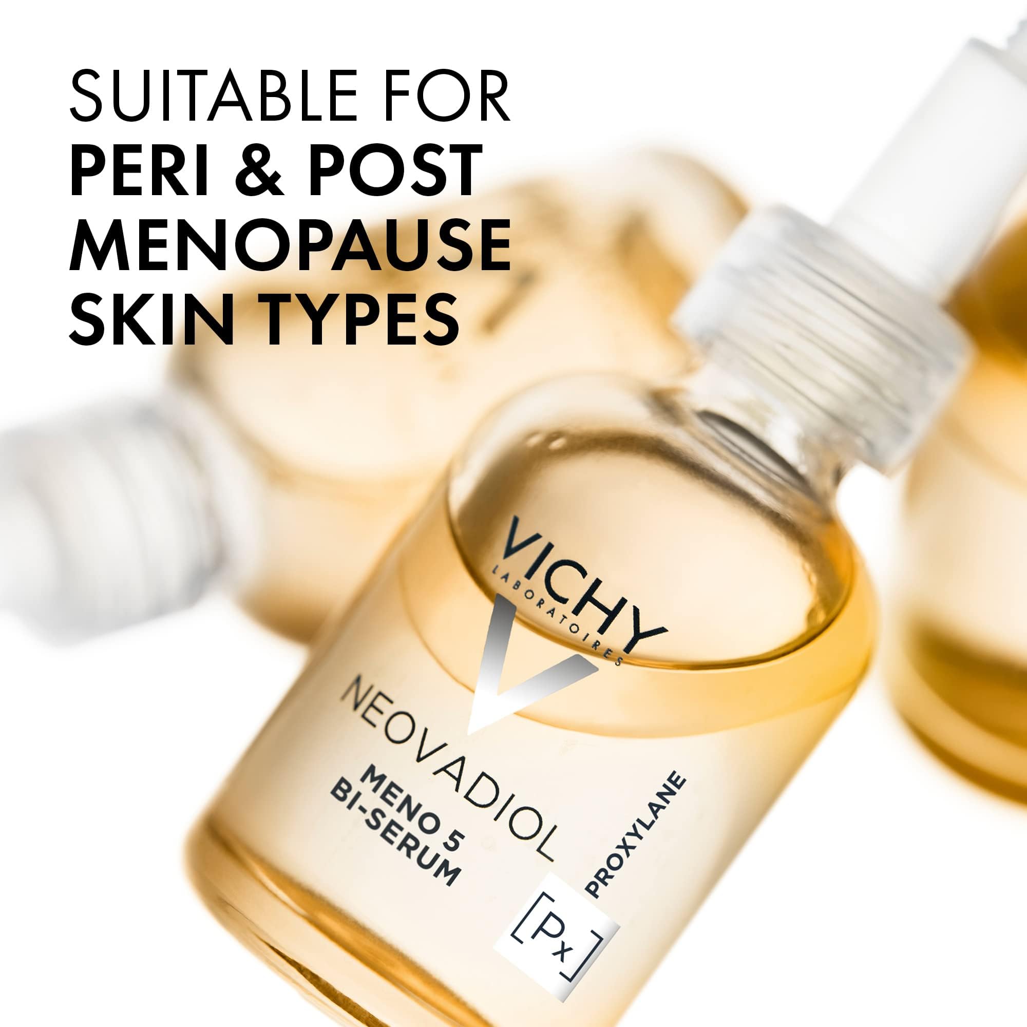 Vichy bottle held in hand for size comparison, clarifying compact travel-friendly benefit