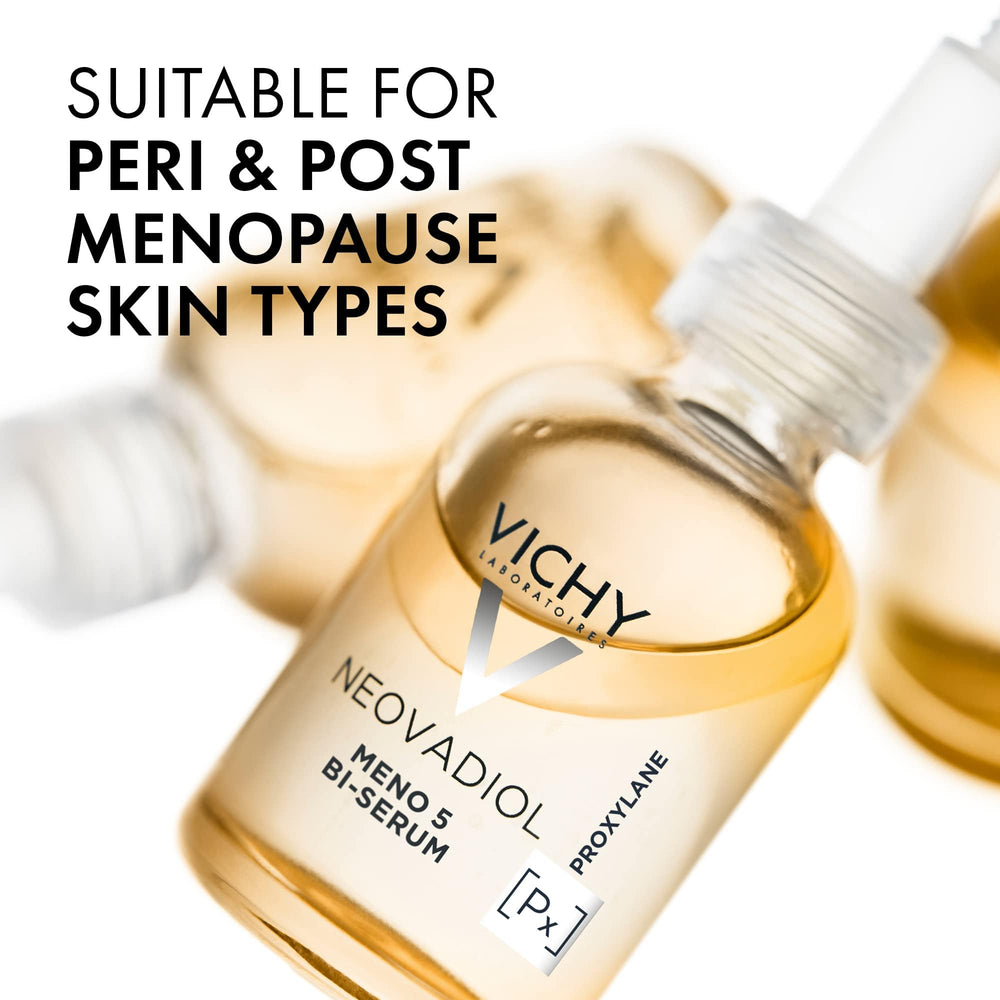 Vichy bottle held in hand for size comparison, clarifying compact travel-friendly benefit