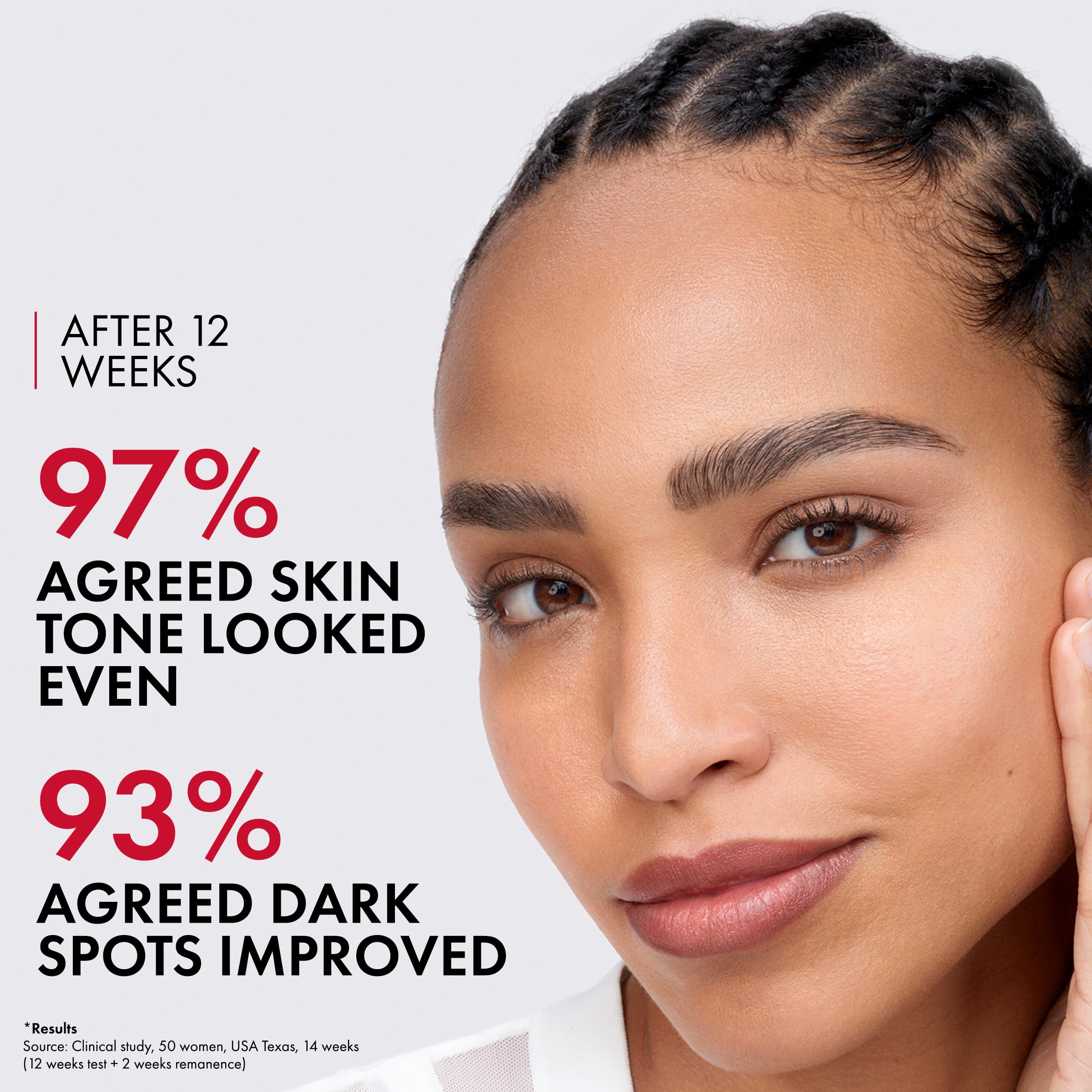 Vichy ingredient label highlighting Melasyl™ and 8% niacinamide