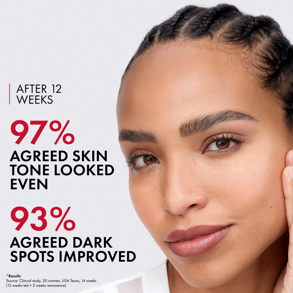 Vichy ingredient label highlighting Melasyl™ and 8% niacinamide