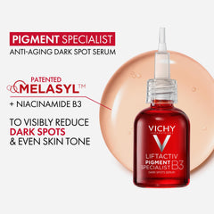 Vichy serum pump dispensing clear drops for precise, no-waste use