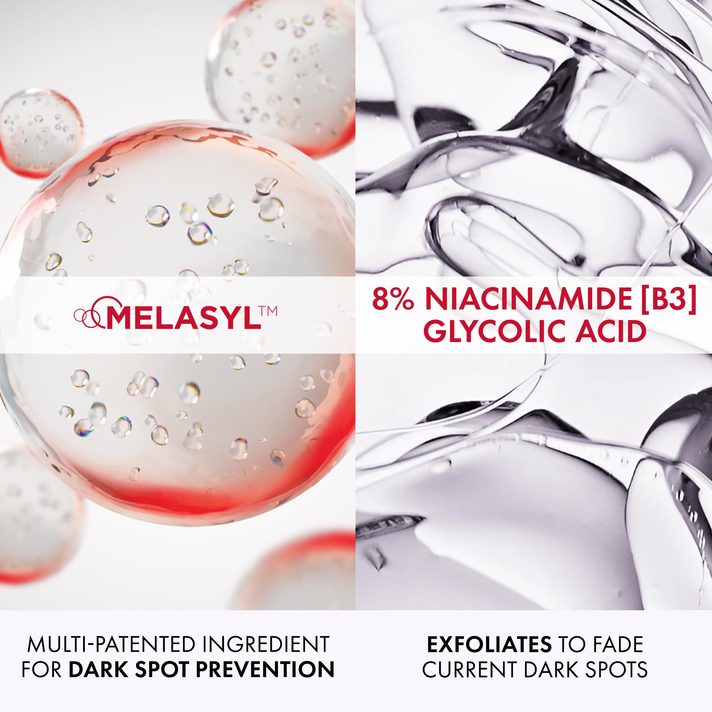 Vichy lightweight serum texture close-up showing quick absorption
