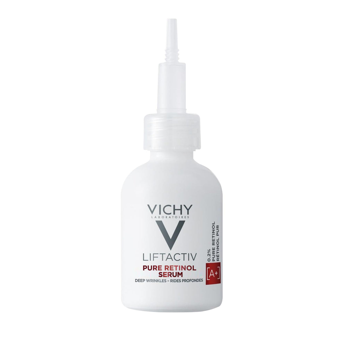 Vichy LiftActiv front bottle view showing sleek packaging and anti-aging benefit
