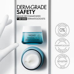 VICHY Minéral 89 cream on hand demonstrating lightweight application benefit